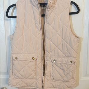 Blue Rain Soft Pink Quilted Small Vest. Super cute. Functional Pockets AB